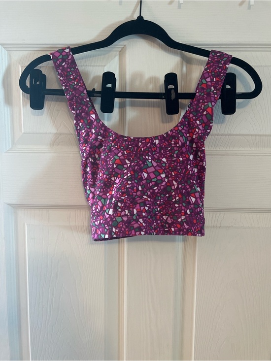 lululemon athletica Other - #308 Rare Lululemon Longline Cross Back Yoga Bra Mosaic Print Size 12 EUC
